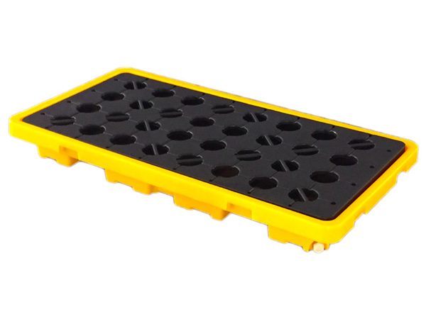 2 Drum Low Profile Spill Containment Pallet with Drain
